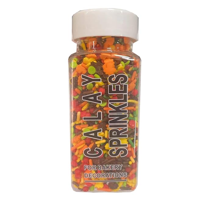 Sentovac Thanksgiving Autumn Sprinkles Edible Maple Leaves Fall Confetti Sprinkles for Cake Decorating Cookie Cupcake Topper Baking Decorations Thanksgiving Halloween Christmas Supplies