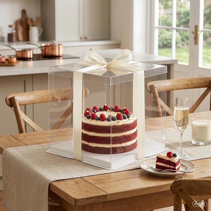 10 Inch Cake Boxes 30 Count, Commercial Bulk Case for Bakery Business, Wholesale Pastry & Cake Packaging, Durable & Easy Store, Bakery Essentials,Catering Supplies