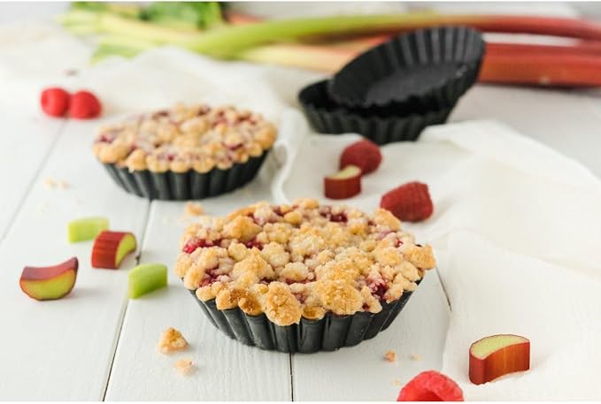 Zenker Non-Stick Carbon Steel Mini Tart Pans, 4-Inch Diameter, Set of 6