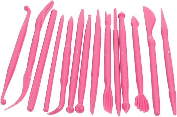 Artibetter 2 Sets 28pcs Clay Sculpture Pens Cake Carving Pens Plastic Clay Modeling Tools for Sculpting and Cutting Fondant Cake Decorating at Home or School