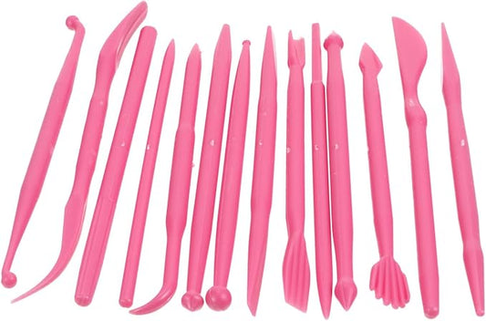 Artibetter 2 Sets 28pcs Clay Sculpture Pens Cake Carving Pens Plastic Clay Modeling Tools for Sculpting and Cutting Fondant Cake Decorating at Home or School
