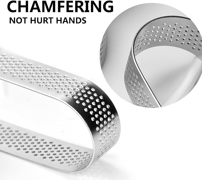 304 Stainless Steel Cake Ring, Multi Shaped Fruit Tarte Crust Square Rectangle Round Oval Shape Pastry Food Ring Nonstick DIY Baking Tools - 8pcs