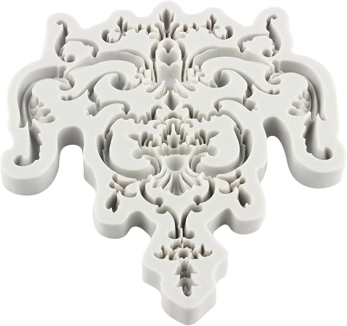 Baroque Fondant Mold Sculpted Scroll Curlicues Filigree Mold For Sugar Cake Decorating Cupcake Topper Gum Paste Polymer Clay