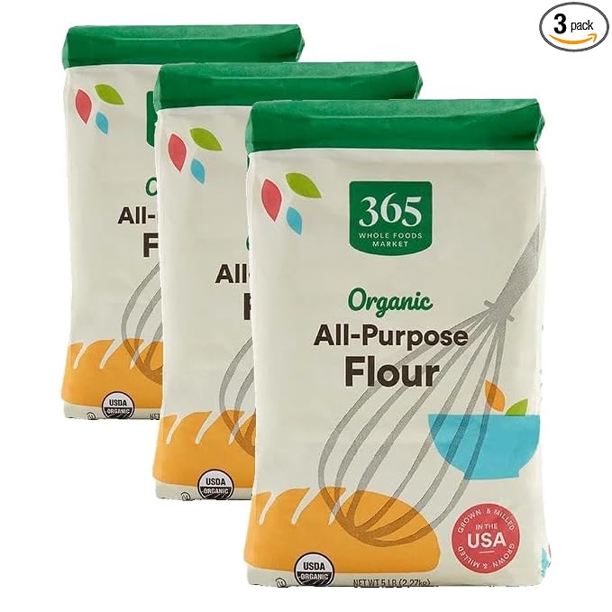 365 by Whole Foods Market, Organic All Purpose Flour, 80 Ounce (Pack of 3)