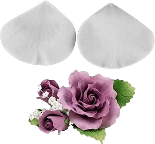 Gumpaste Flower Silicone Veining Mold Fondant Rose Veined Mold For Cake Decoration Cupcake Topper Candy Chocolate Gum Paste Polymer Clay