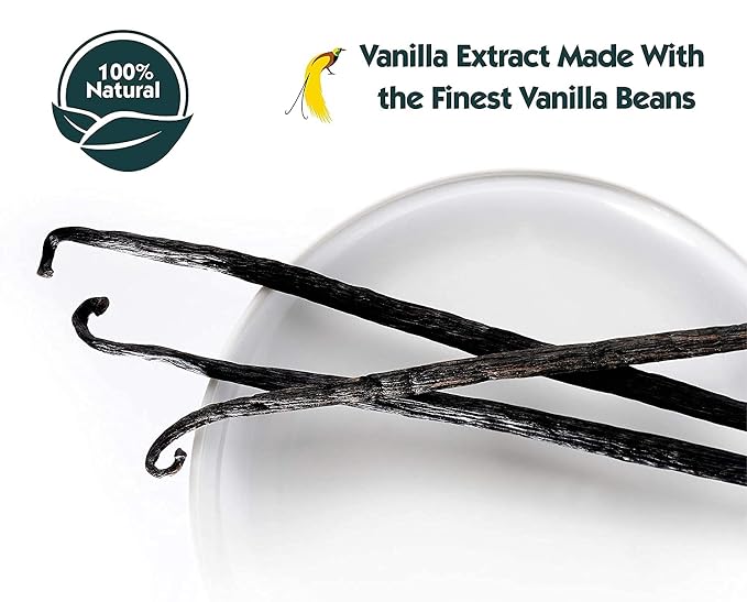 128 oz Pure Vanilla Extract - 100% Real Vanilla Extract - For Cooking, Drinks & Desserts - 100% Vegan, Sugar Free & Kosher - Non-GMO & Gluten-Free - Native Vanilla