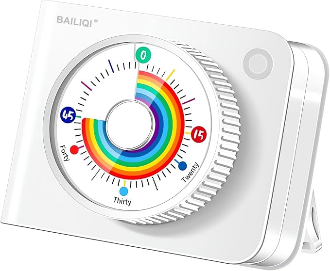 Visual Timer Rainbow 60 Minute Countdown for Kids and Adults, Classroom Productivity Timer, Magnetic Cube Timer for Time Management