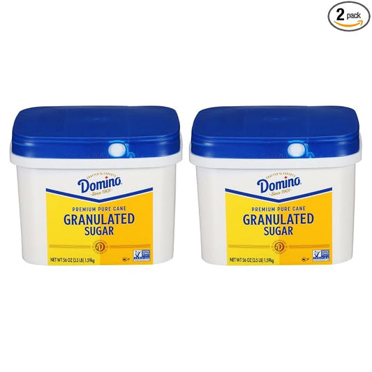 Domino® Granulated Sugar 3.5 lb Easy Baking Tub, Premium Pure Cane Sugar (Pack of 2)