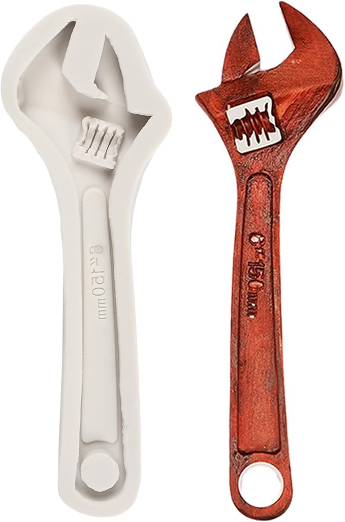 Hand Tools Silicone Molds Wrench Fondant Mold for Cake Decoration Cupcake Topper Chocolate Candy Polymer Clay Gum Paste