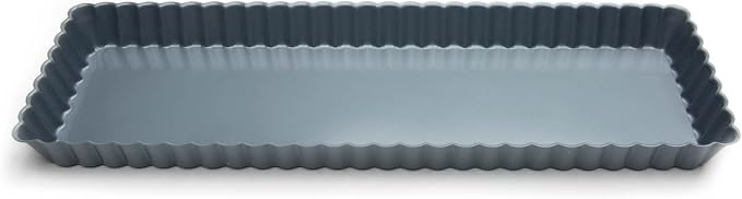 Fox Run Rectangular Loose Bottom Tart/Quiche Pan, Preferred Non-Stick, 14-Inch