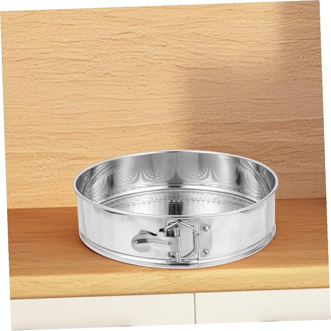 Springform Cake Pan 9-inch Stainless Steel 304 Leakproof Cheesecake Mold with Locking Spring Clip for Home Baking and Roasting