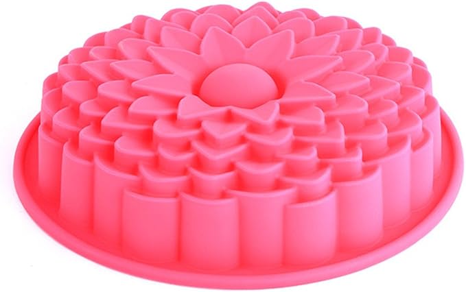 FantasyDay 7.87'' Sunflower Cake Mold Silicone Baking Molds for Your Birthday Cake, Soap, Donut, Ice Cube, Muffin, Brownie, Cornbread, Cheesecake, Panna Cotta, Pudding, Jello Shot and More #1