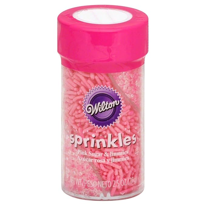 Wilton Sprinkles Twisted Pink Sugar & Jimmies, 2.4692 OZ