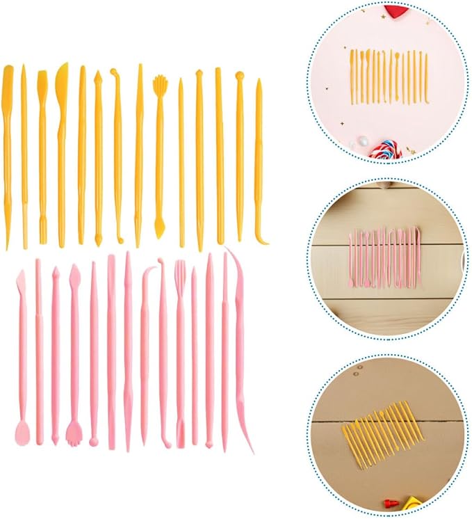 Cabilock 28pcs Polymer Clay Sculpting Tools Set with Miniature Modeling Pens for DIY Pottery and Ceramic Art, Precision Fondant Carving Kit for Beginners and Professional Artists