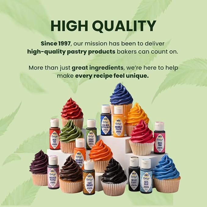 ENCO Natural Food Coloring Gel Royal Blue (1.41 oz) – No Artificial Dyes, Vibrant Colors for Icing, Buttercream & Fondant – Kosher & Vegan Colors – Baking & Cake Decorating