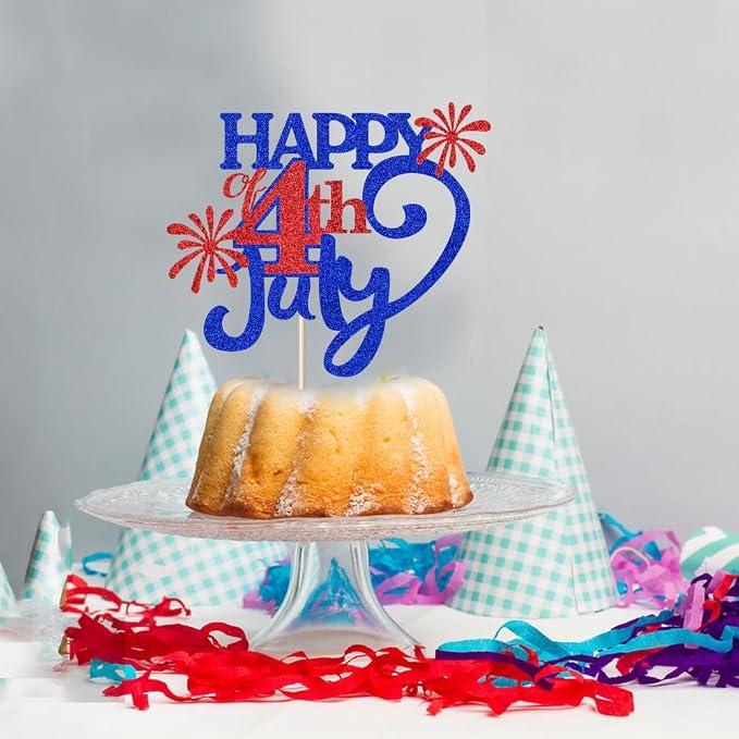 Independence Day Happy Birthday 4th of July Cake Topper | Patriotic Birthday Party Decorations,4th of July USA Birthday Party America National Day Happy Party Decoration