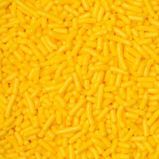 Sprinkles Edible Soft Jimmies Soft Sprinkles for Topping Ice Cream, Cookies, Cakes, Cupcakes, Dessert Decorating MADE IN USA 4 oz (YELLOW)