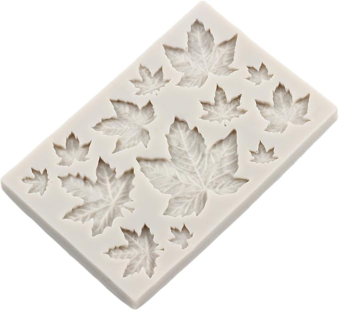 Tree Leaf Silicone Molds Maple Leaf Fondant Mold For Cake Decorating Cupcake Topper Candy Chocolate Gum Paste Polymer Clay