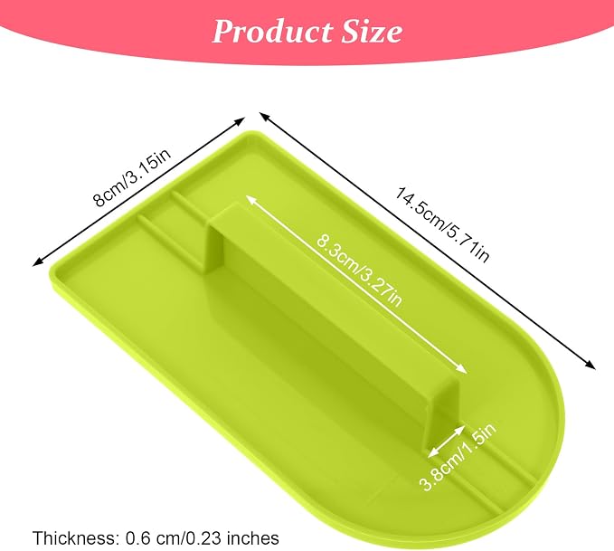 2 PCS Fondant Smoothing Tool, Cake Decoration Icing Smoother, Plastic Fondant Icing Smoother Polisher, Icings Scraper Paddle Tool for Cake Decoration Tools (Green, Blue)
