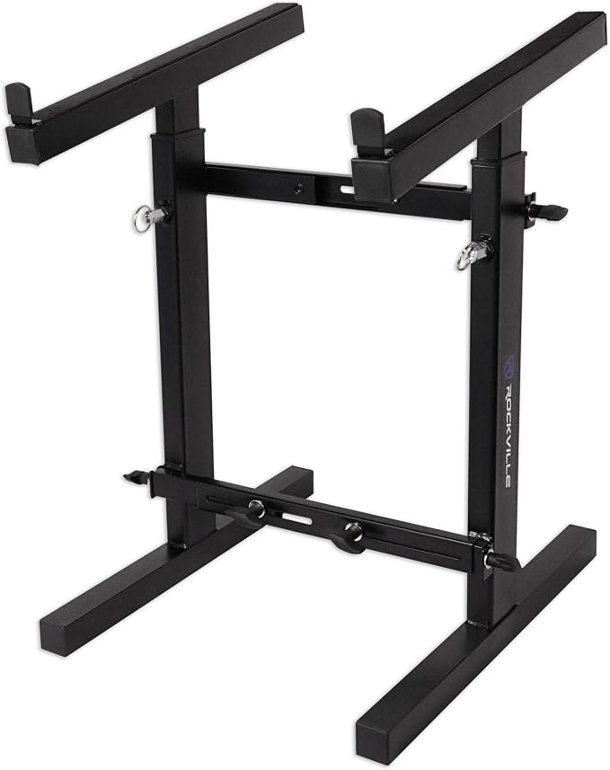 Rockville RXS20 Portable Mixer Stand - Folds Flat - Adjustable Height & Width!