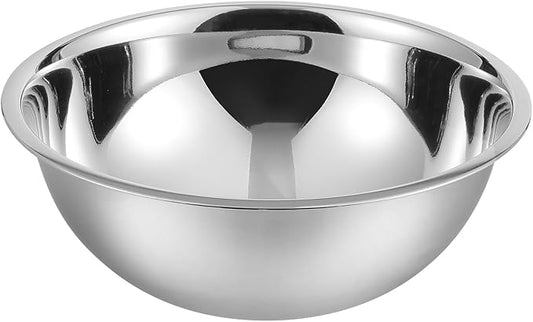YBM HOME Stainless Steel Mixing Bowl - Premium Polished Mirror Nesting Metal Bowl for Cooking and Serving, Stackable for Convenient Storage-0.75 Quart, 2532, silver (2532vc)