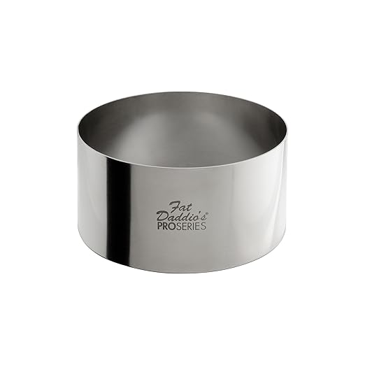 Fat Daddio's Stainless Steel Round Cake & Pastry Ring, 3.5 x 1.75 Inch