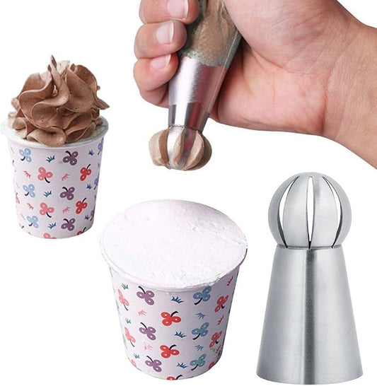 3Pcs Cake Nozzle, Stainless Steel Russian Flower Icing Piping Tips Cake Decoration Pastry Cupcake Baking Tools for Decorating Desserts Cupcakes Cookies