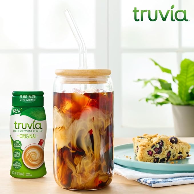 Truvia Zero-Calorie Liquid Sweetener from the Stevia Leaf, 2.7 Fl Oz bottle, Original flavor (Pack of 2)