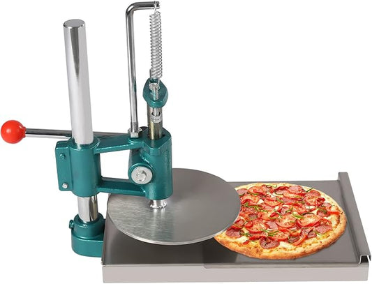Dough Press Machine, Portable Pizza Dough Press Household Pizza Dough Pastry Manual Press Machine for Making Hand Pies, Meatloaf, Soft Rolls Pizza Dough Maker Adjustable Thickness (7.9in)