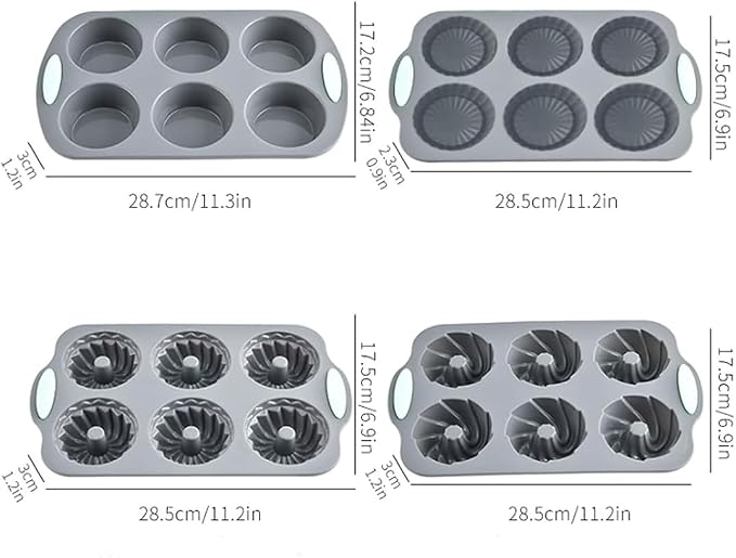 Wreath Ice Mold, Christmas Ice Cube Molds, Silicone Wreath Ice Cube Tray For Holiday Cocktails, 6 Hole Flexible Donut Diy Bakeware Suitable For Ice Cubes, Cakes, Soap, Chocolate (B Set)