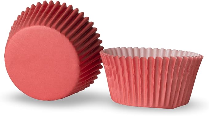 500 Paper Cupcake Liners, Muffin Liners or Baking Cups for Desserts, Muffins, Cupcakes and More Treats; Grease Proof, Food Grade, Nut Serving Containers (Christmas)
