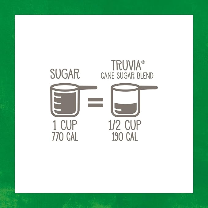 Truvia Cane Sugar Blend, Mix of Natural Stevia Sweetener and Cane Sugar, 24 oz Bag