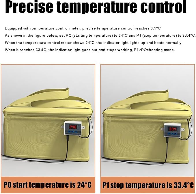 Dough Proofer with Heater - Low-Temperature Control Range (-50~110°C) - Sourdough Bread Making Tools Kit - Ideal for Home Natto Maker & Rice Wine Maker - Fold Proofer for Perfect Fermentation