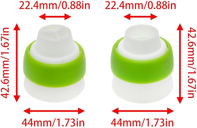 Lovelysp Nozzle Converter Coupler Single Hole/Three Holes Icing Cake Decor Tools Russian Nozzle Converter Cream Coupler Cake Decor Tools 6PCS