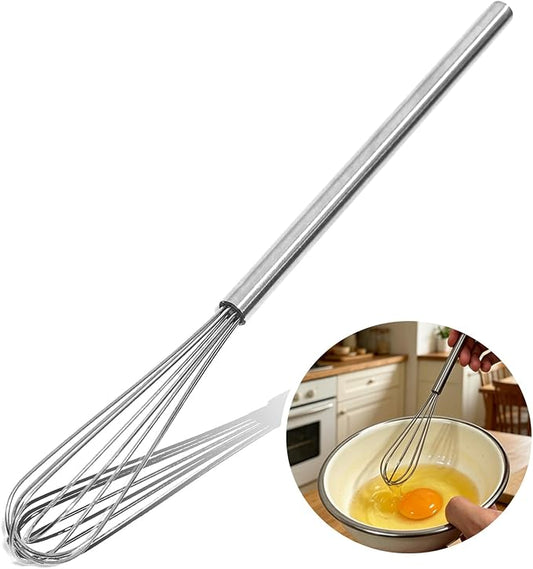 10 Inch Mini Whisk, 304 Stainless Steel Small Whisk for Cooking, Baking & Deep Containers, Anti-Rust Mixing Tool for Eggs, Sauce