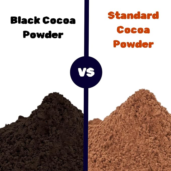 Unsweetened Black Cocoa Powder (1 lb 3 oz Jar) - All-Natural Food Coloring Alternative | Gluten Free, Kosher, Non-GMO | Dutch Processed