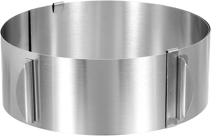 HARFINGTON 6" to 12" Cake Ring 7cm High Adjustable Round Cake Ring Stainless Steel Mousse Baking Moulds Bakeware Supplies for Baking Cooking Making Tool