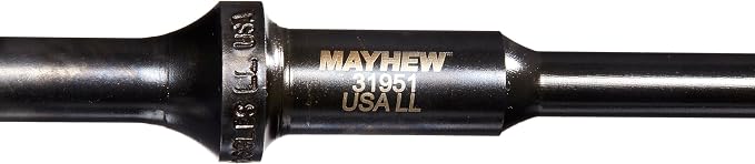 Mayhew Tools 31951 Pneumatic Roll Pin Punch, 5/16" x 6" Hang Tag, Black Oxide Finish