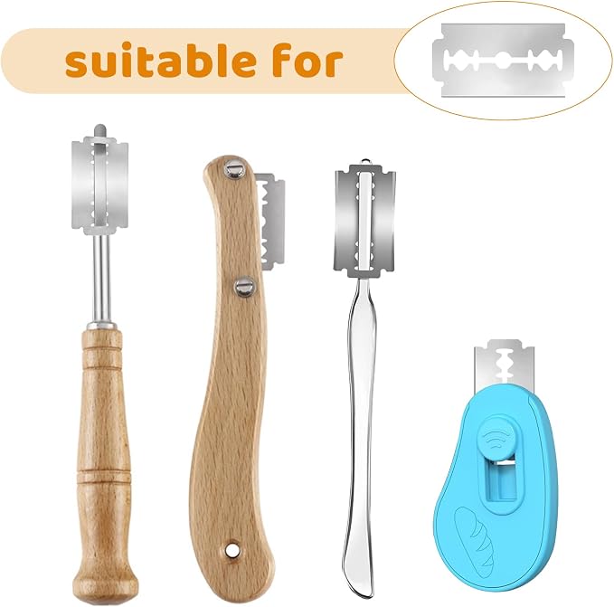 40Pcs Bread Lame Blades Refill, 6Cr13 Stainless Steel Dough Razor | Sourdough Scoring Tool, For Sourdough Bread Scoring, Only Blades