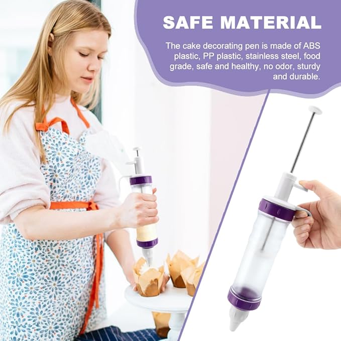 Donut Filler Injector, Cupcake Filler Tool Piping Kit, with 7 Icing Nozzles, 3 Cream Scrapers Frosting Piping Nozzles Kits, for Cake Cookie Baking
