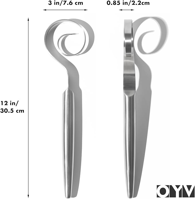 OYV 12" Seamless Dough Whisk, 18/10 Stainless Steel Bread Whisk, Danish Whisk for Sourdough, Pizza, Cookies, Pancake & Waffle, Easy to Clean Sour Dough Tools