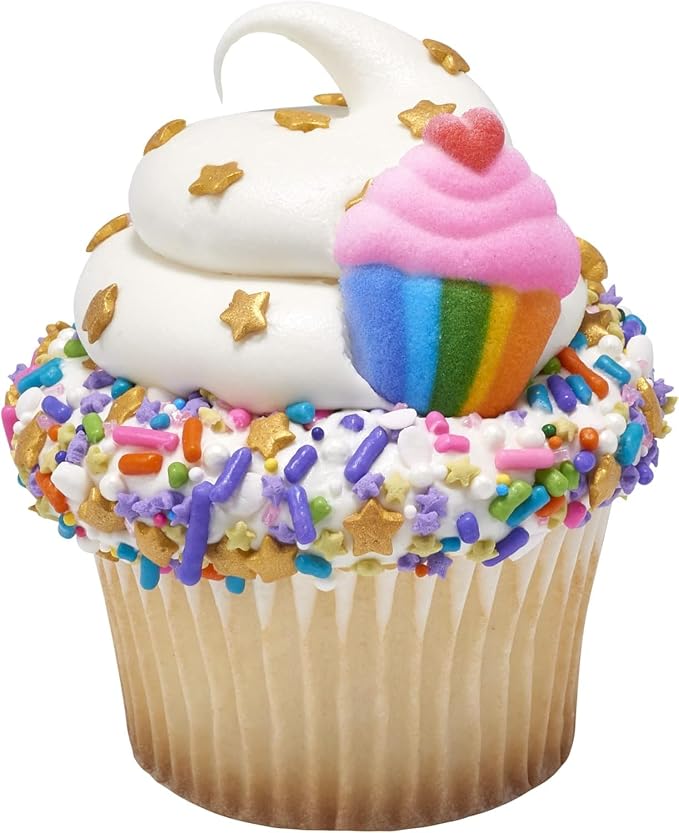 DecoPac Gold Stars Quins, Edible Cupcake Sprinkles, Sugar Cake Decorations - 18.5 ounce