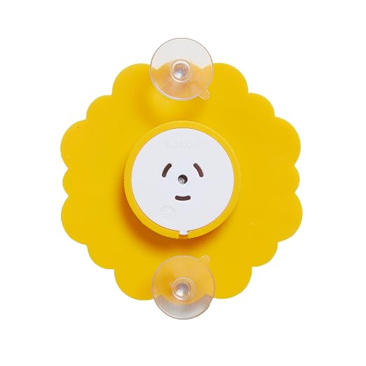 Taylor Sunflower Dial Thermometer, 4-Inch Indoor Outdoor Silicone Suction Cup Thermometer, Weather-Resistant Temperature Gauge for Patio, Pool, Garden, or Garage, Yellow