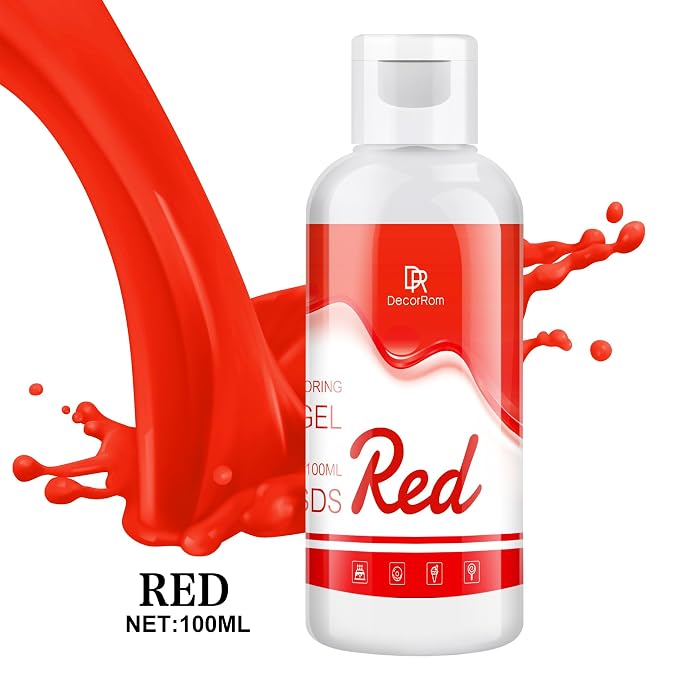 Gel Food Coloring - Vibrant Gel Food Coloring for Baking, Cake Decorating, Easter Egg - Concentrated Flavorless Edible Food Color Dye for Icing, Fondant, Drinks, Cookie, DIY Crafts - 4.5 oz (Red)