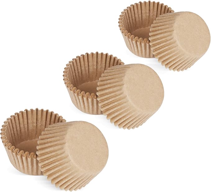 Caperci 500 Count Mini Cupcake Liners Natural Muffin Liners Greaseproof No Smell Small Cupcake Wrappers Baking Cups