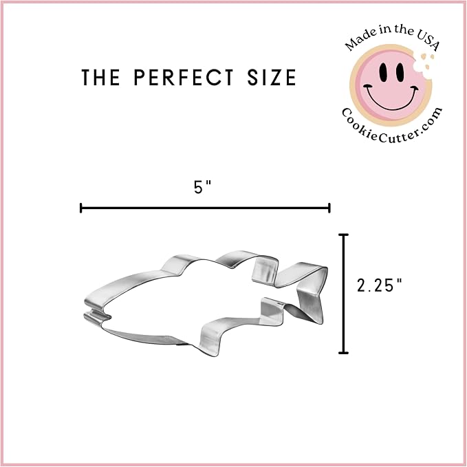 Foose Store Bass Fish Cookie Cutter 5.5 Inch –Tin Plated Steel Cookie Cutters – Bass Fish Cookie Mold