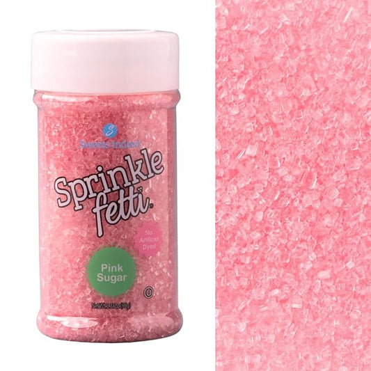 Sweets Indeed Valentines Day Dye-Free Pink Sanding Sugar | Natural Pink Decorating Sugar for Cakes, Cupcakes & Cookies | No Artificial Dyes, Gluten-Free | 3.35 ounces