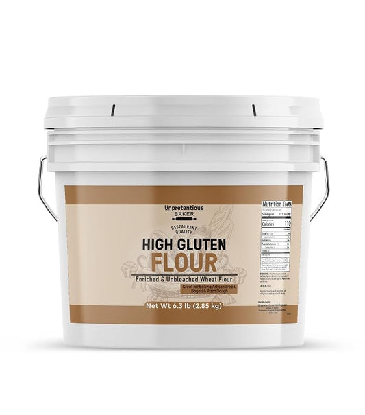 Unpretentious High Gluten Flour, 1 Gallon Bucket, Artisan Bread, Bagels, Pizza
