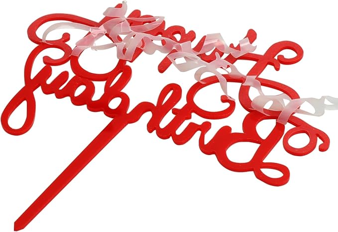 Red Happy Birthday Cake Topper Birthday Party Decorations Supplies