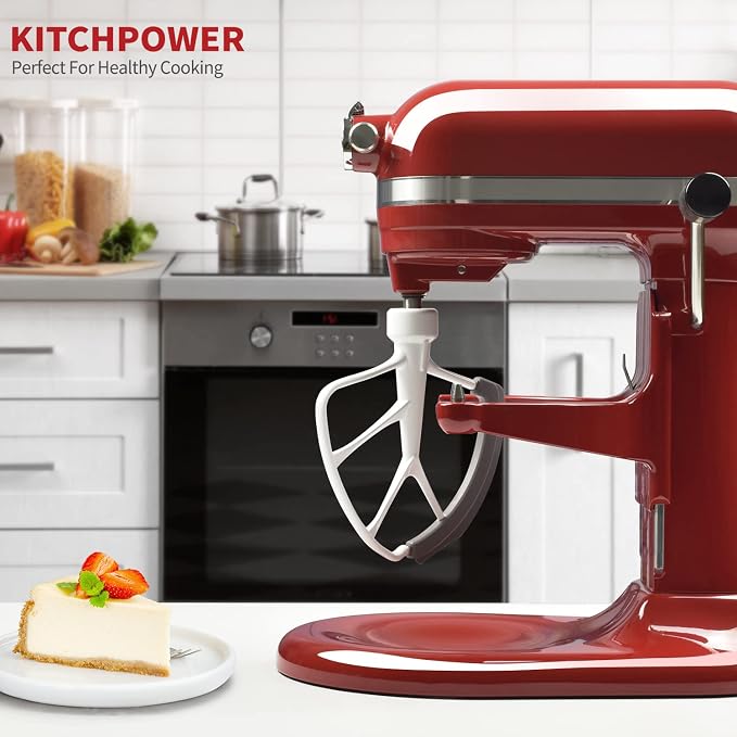 KITCHPOWER 6 Quart Flex Edge Beater for KitchenAid Bowl-Lift Stand Mixers, Paddle Attachment Mixer Accessory